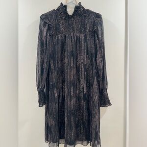 Calvin Klein Black and Golden pink GLITTER ✨ 
Long Sleeve Dress